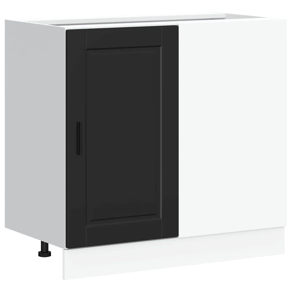 Kitchen Base Cabinet Porto Black Engineered Wood