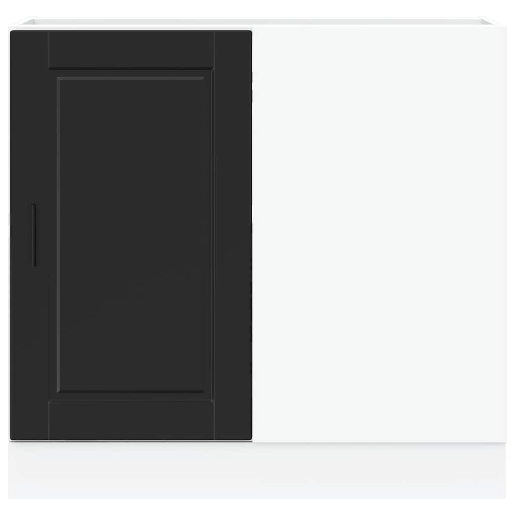 Kitchen Base Cabinet Porto Black Engineered Wood