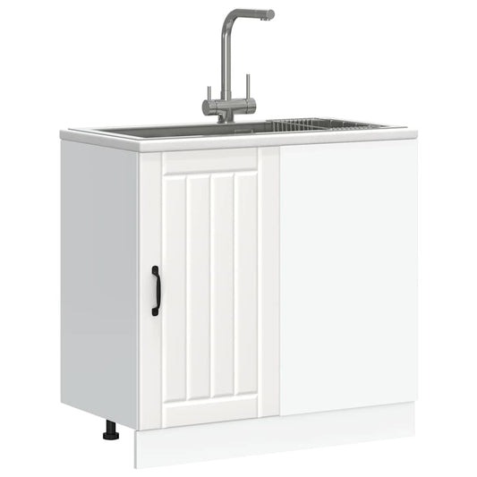 Kitchen Base Cabinet Lucca White Engineered Wood