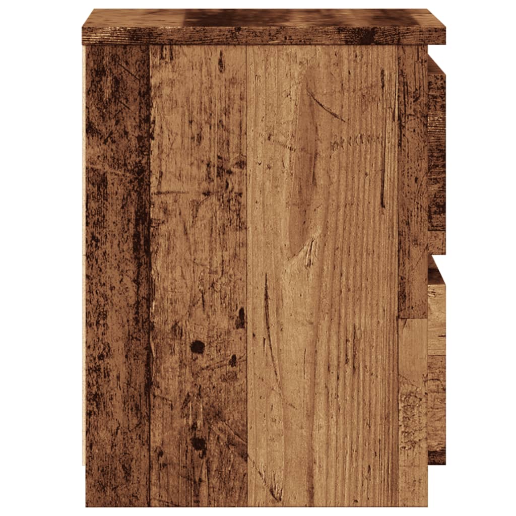 Bedside Cabinet Old Wood 30x30x40 cm Engineered Wood
