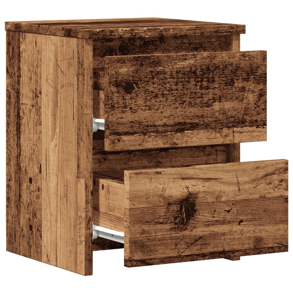 Bedside Cabinet Old Wood 30x30x40 cm Engineered Wood