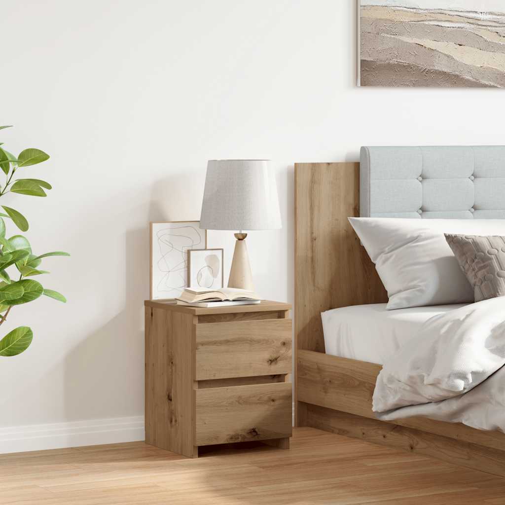 Bedside Cabinet Aritisan Oak 30x30x40 cm Engineered Wood