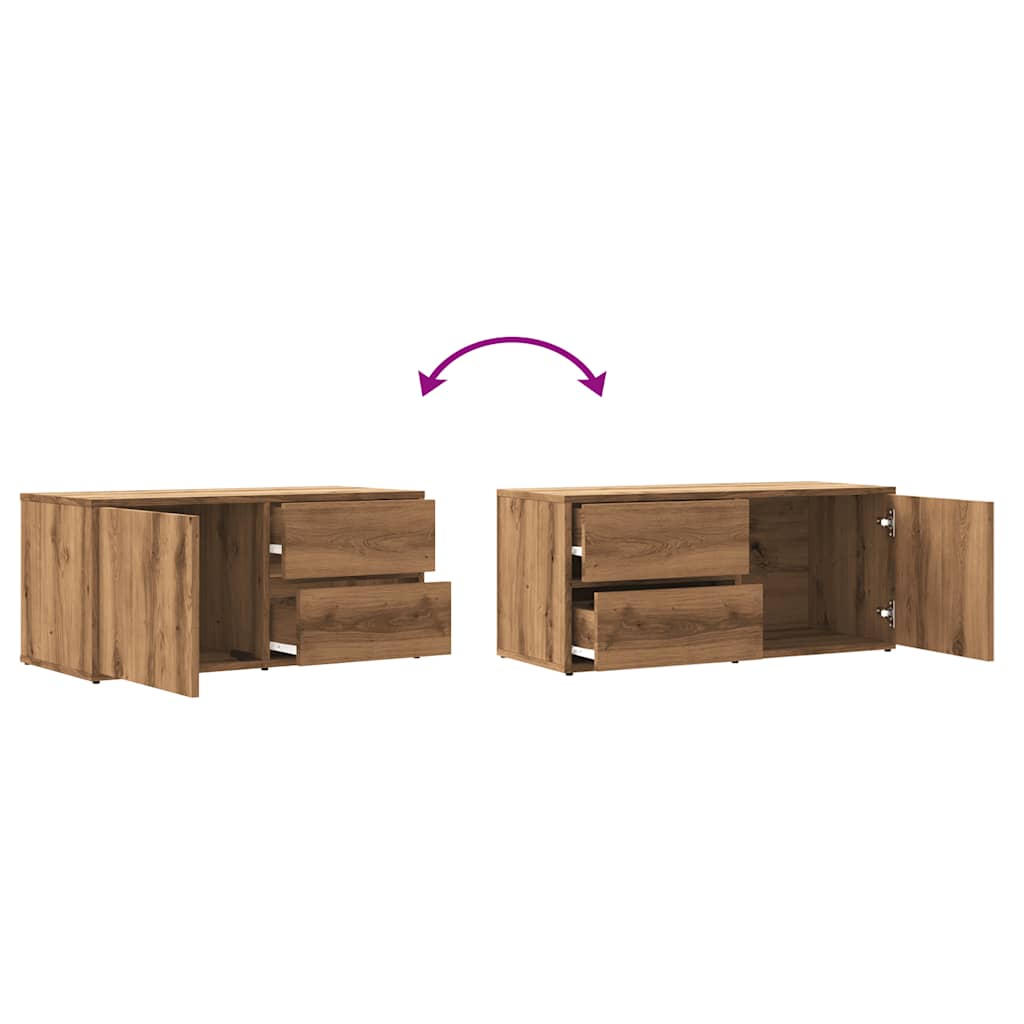 TV Cabinet Artisan Oak 80x34x35.5 cm Engineered Wood
