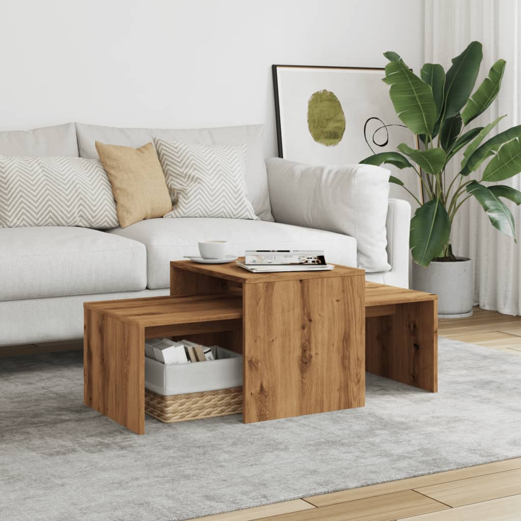 Coffee Table Artisan Oak 100x48x40 cm Engineered Wood