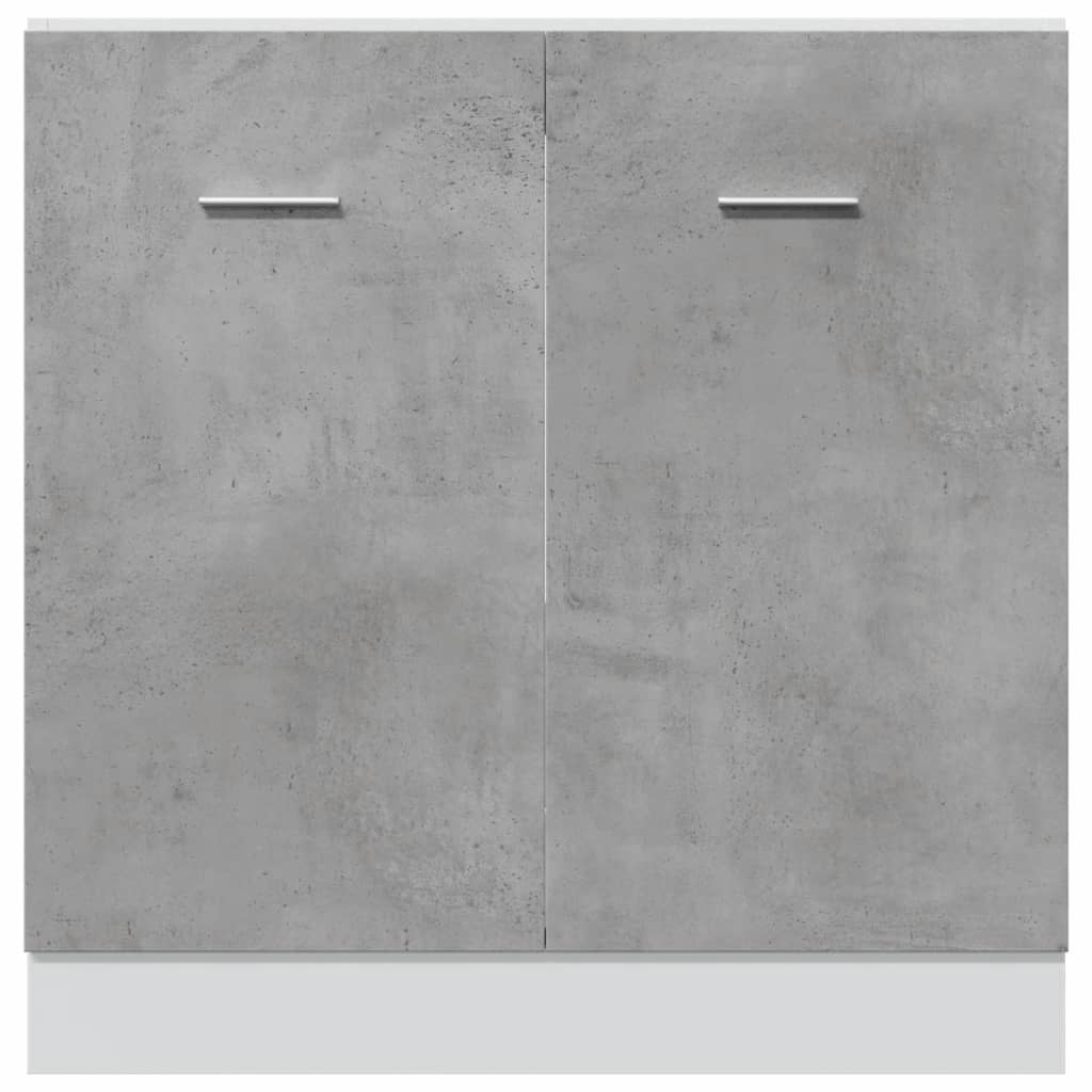 Sink Bottom Cabinet Lyon Concrete Grey 80x46x81.5 cm Engineered Wood