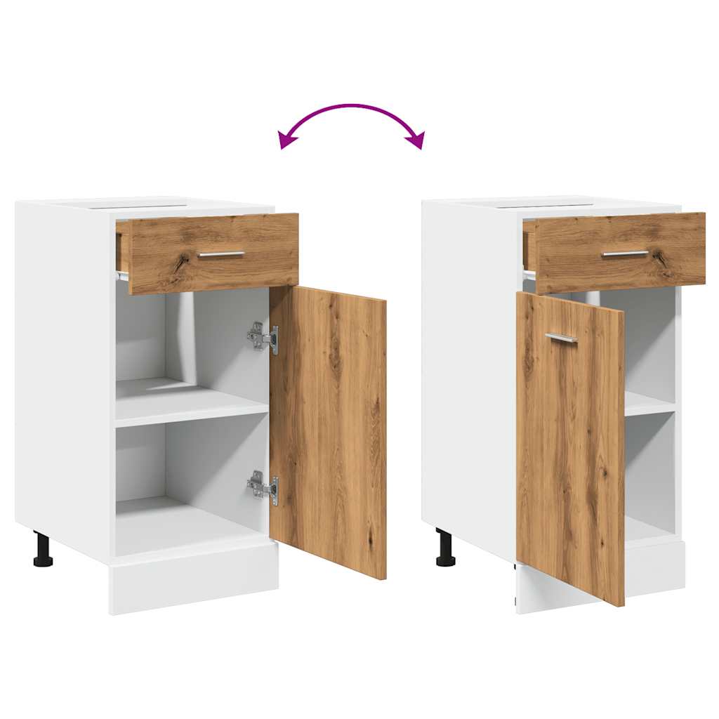 Drawer Bottom Cabinet Lyon Artisan Oak 40x46x81.5 cm Engineered Wood