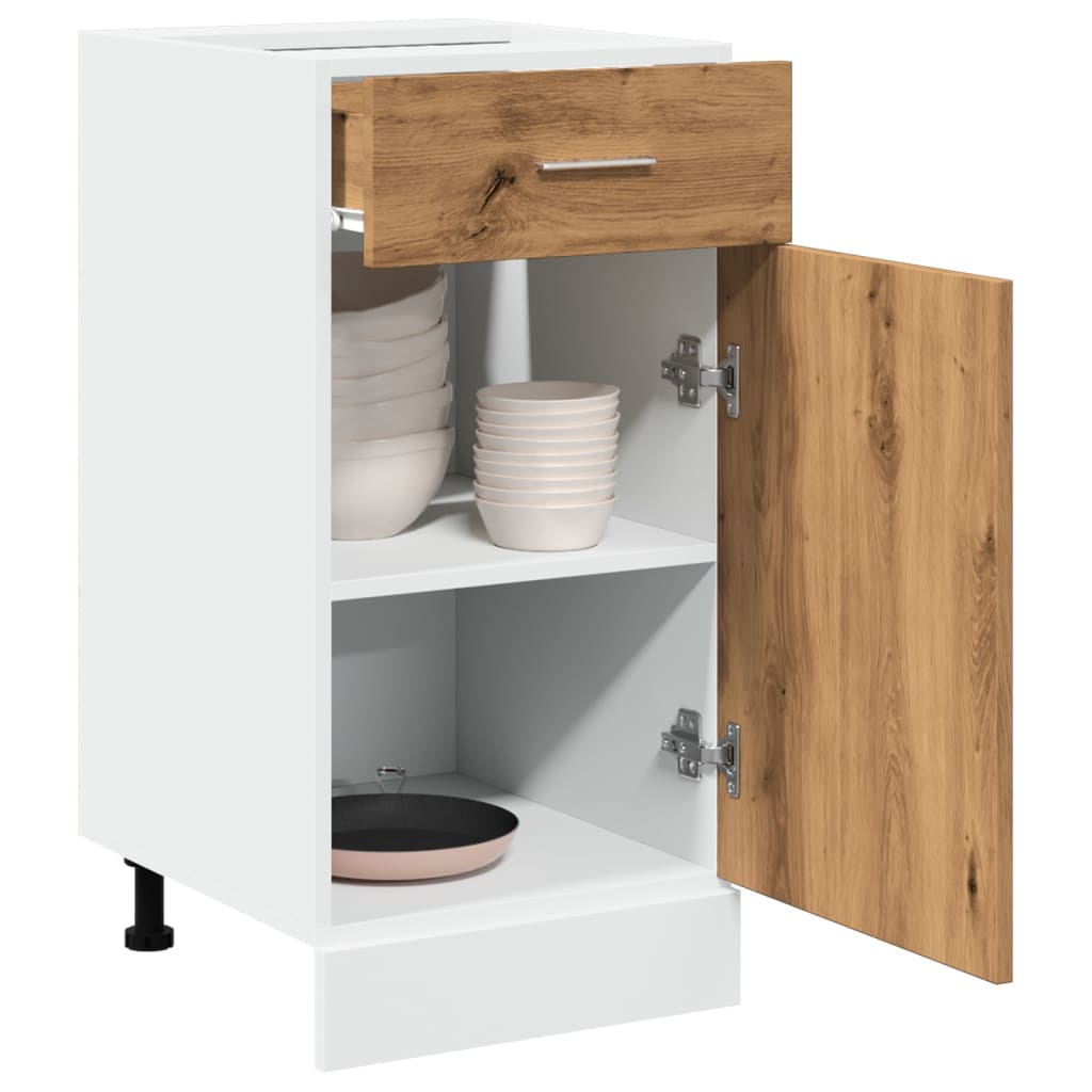 Drawer Bottom Cabinet Lyon Artisan Oak 40x46x81.5 cm Engineered Wood