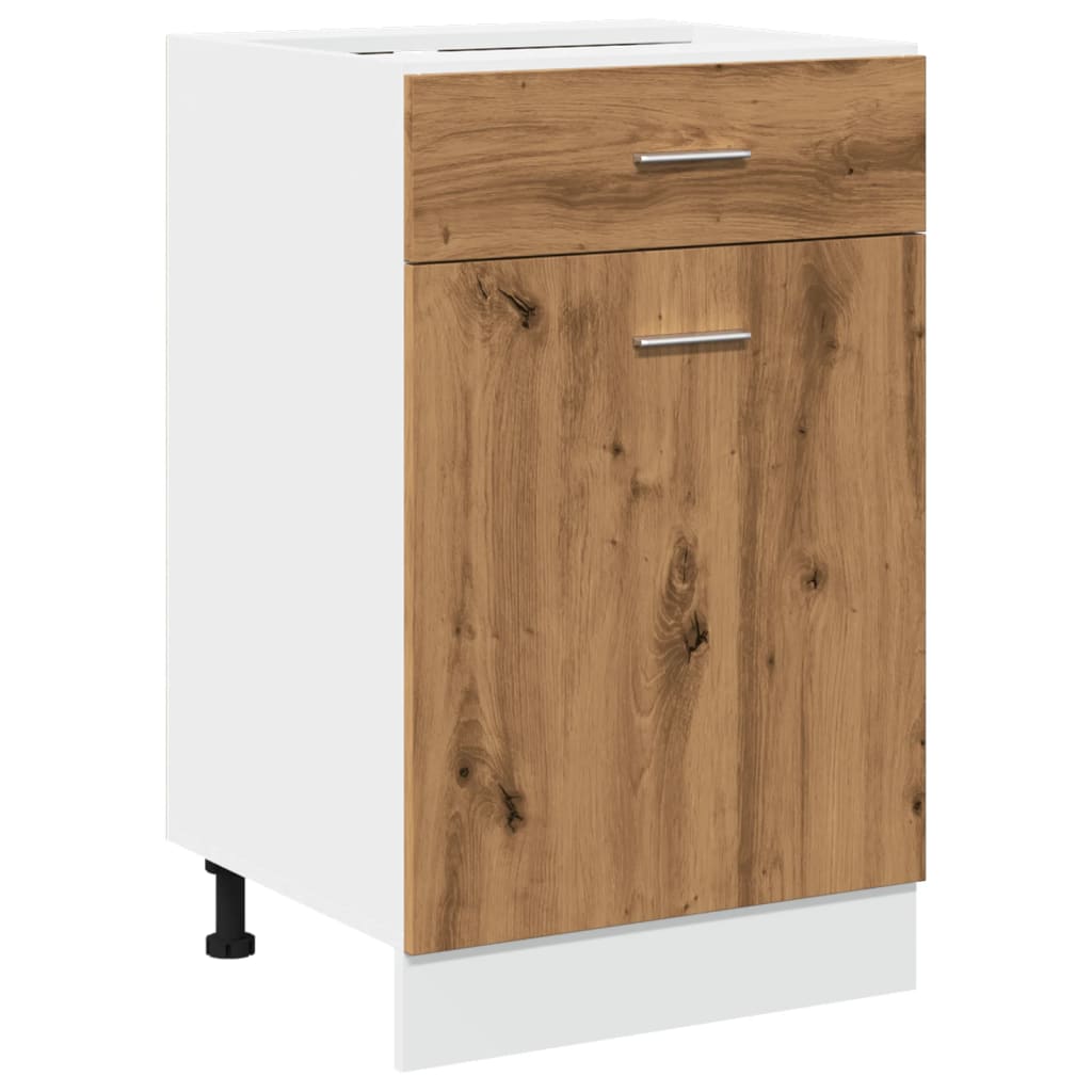 Drawer Bottom Cabinet Lyon Artisan Oak 50x46x81.5 cm Engineered Wood