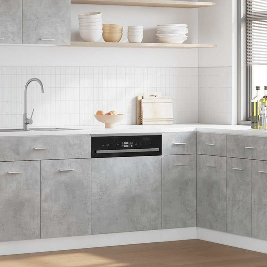 Dishwasher Panel Lyon Concrete Grey 45x3x67 cm
