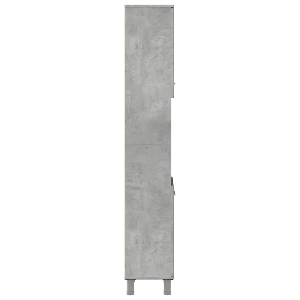 Bathroom Cabinet Concrete Grey 30x30x179 cm Engineered Wood