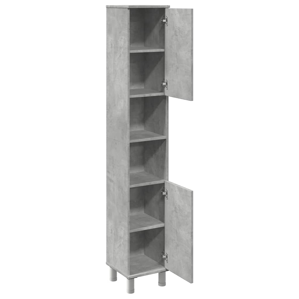Bathroom Cabinet Concrete Grey 30x30x179 cm Engineered Wood