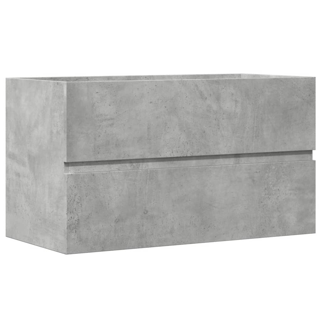 Bathroom Hanging Cabinet Concrete Grey 80x38.5x45 cm Engineered Wood