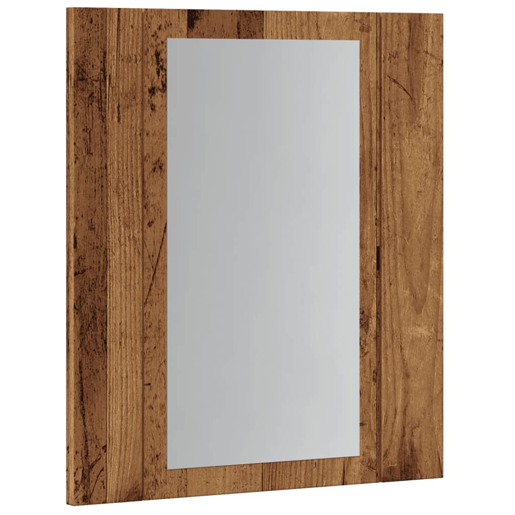 LED Bathroom Mirror Cabinet Old Wood 40x12x45 cm Engineered Wood