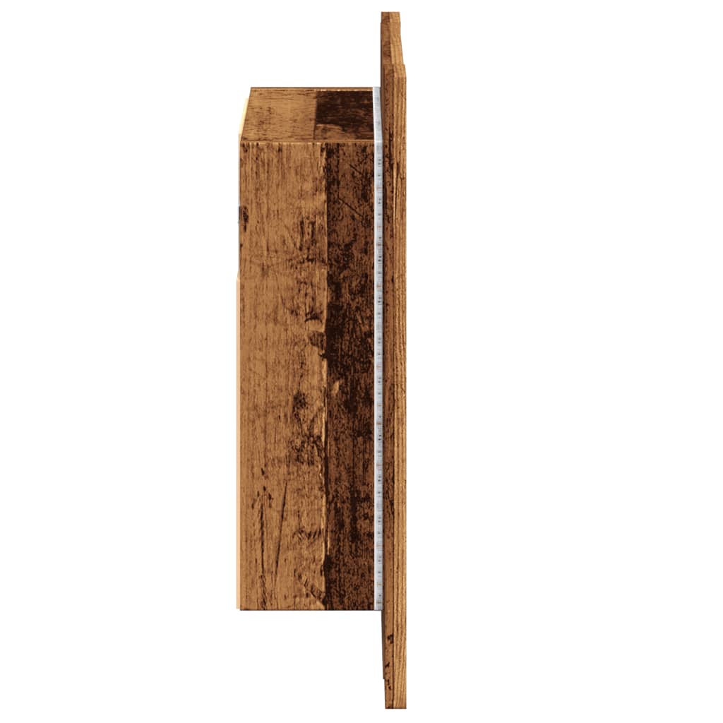 LED Bathroom Mirror Cabinet Old Wood 40x12x45 cm Engineered Wood