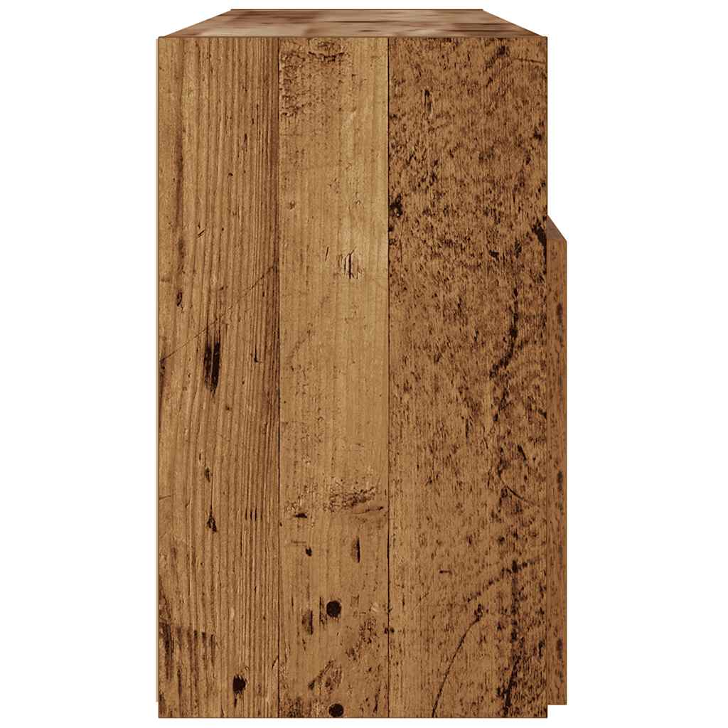 TV Cabinet with LED Lights Old Wood 120x30x50 cm Engineered Wood