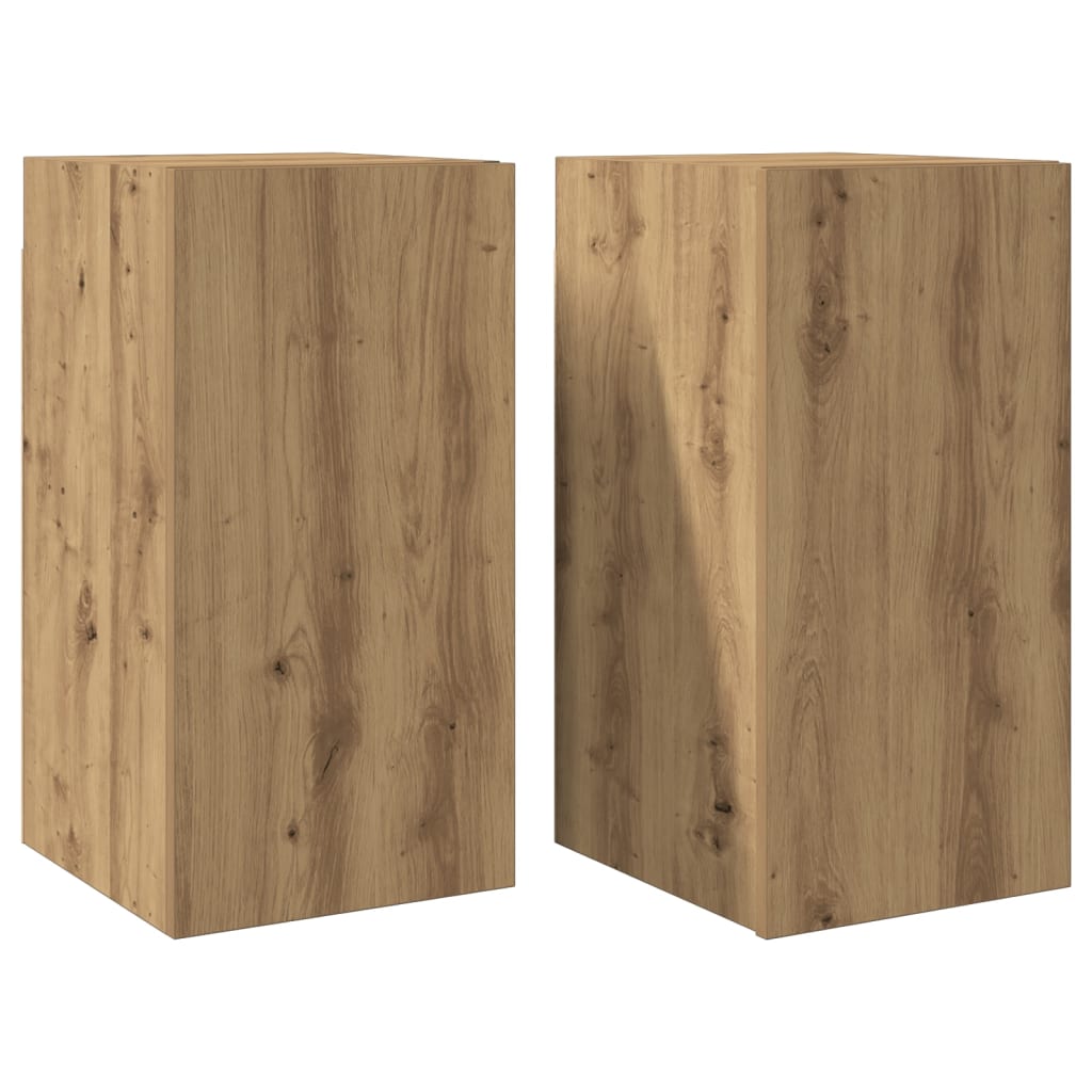 TV Cabinets 2 pcs Artisan Oak 30.5x30x60 cm Engineered Wood