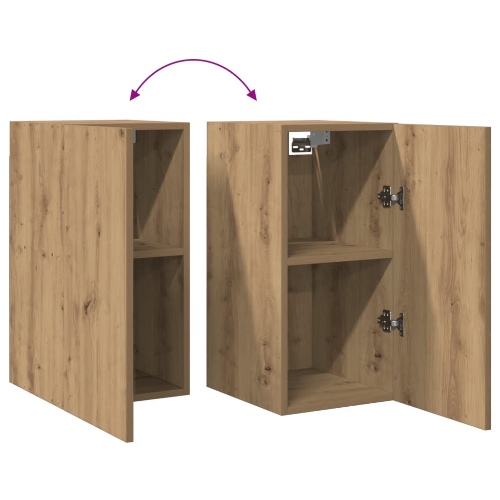 TV Cabinets 2 pcs Artisan Oak 30.5x30x60 cm Engineered Wood