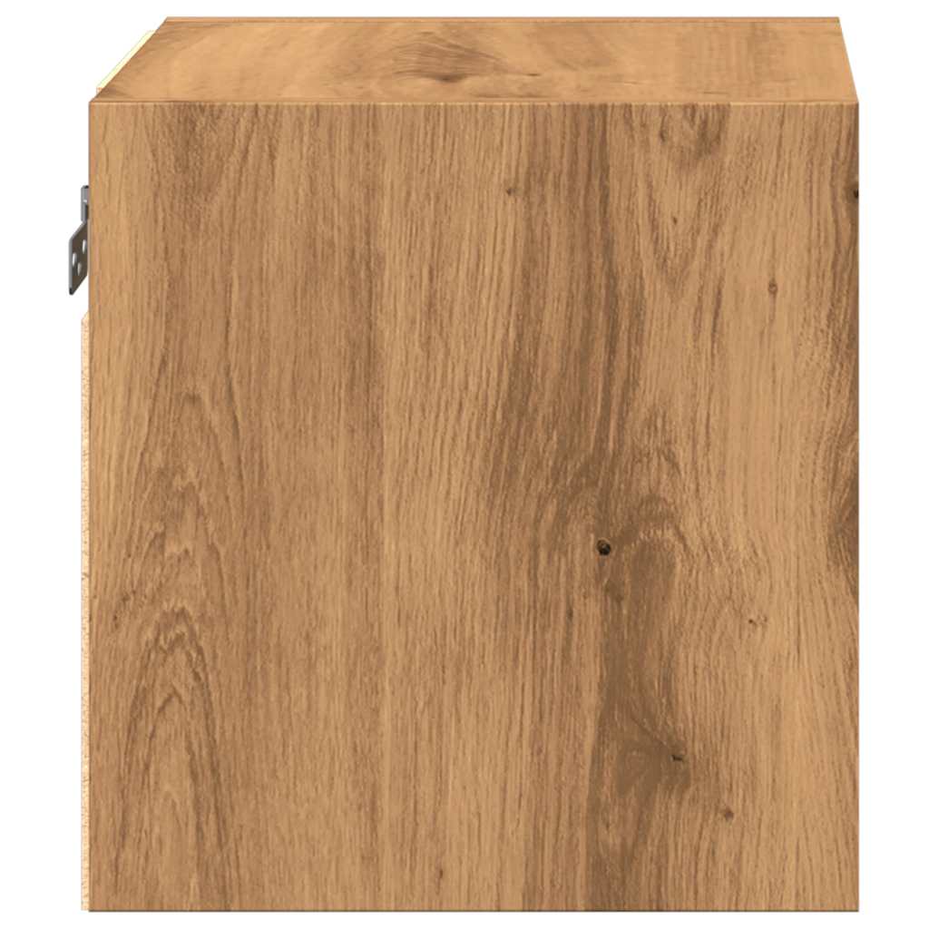 TV Wall Cabinets with LED Lights 2 pcs Artisan Oak 30x28.5x30 cm