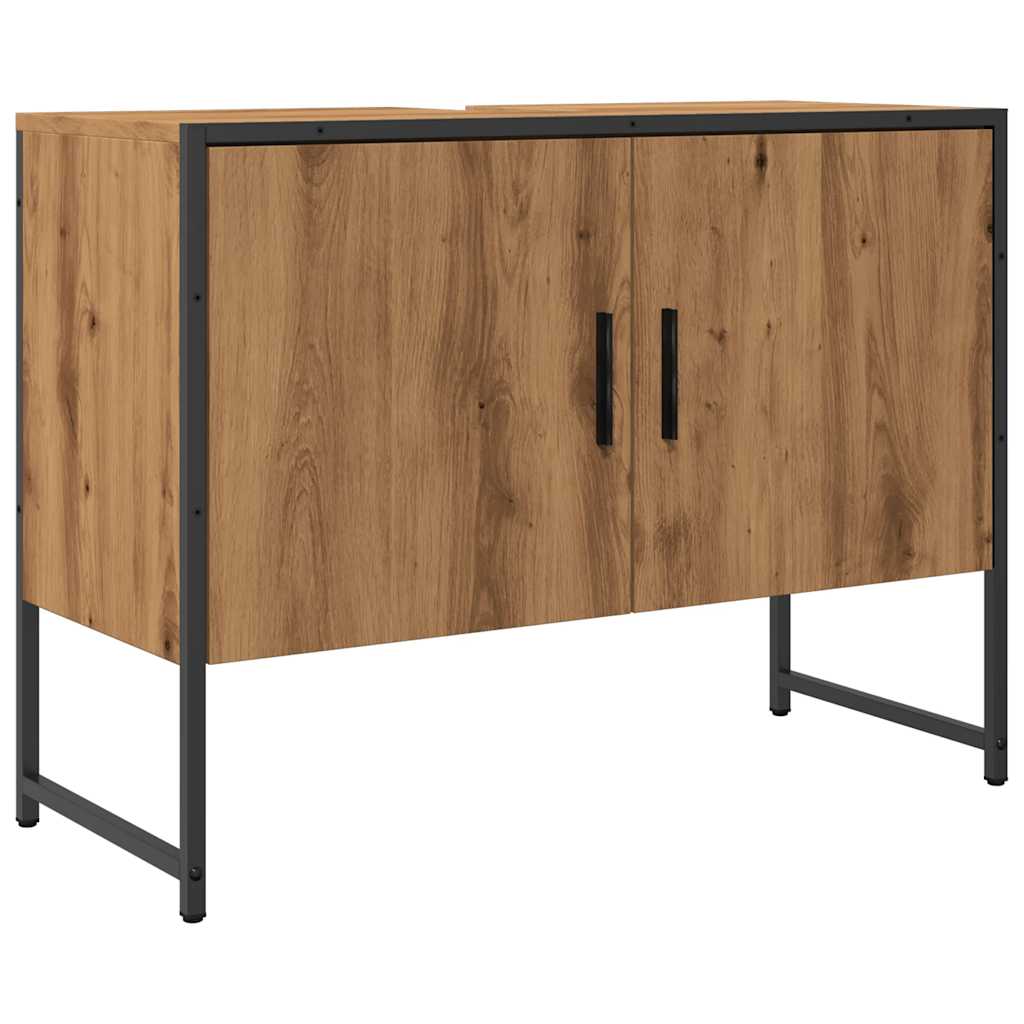 Bathroom Sink Cabinet Artisan Oak 80x33x60 cm Engineered Wood