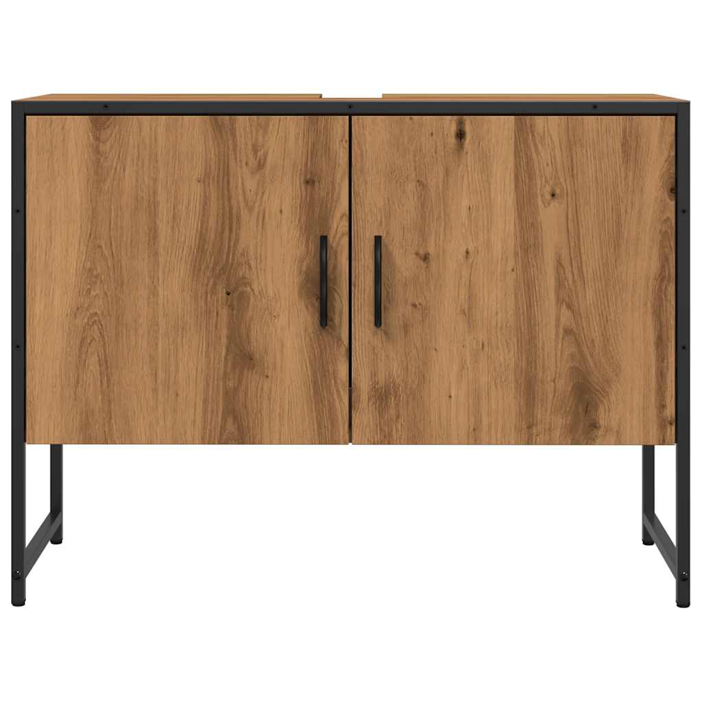 Bathroom Sink Cabinet Artisan Oak 80x33x60 cm Engineered Wood