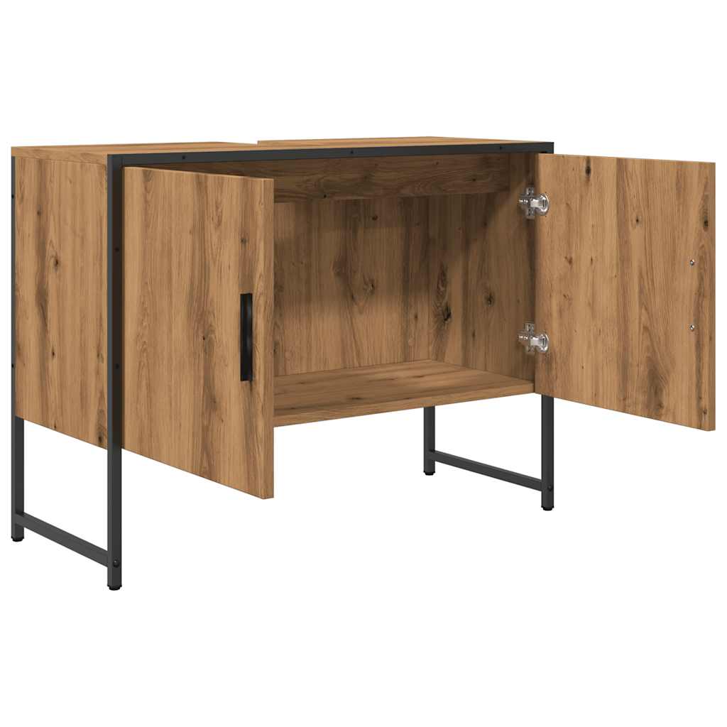 Bathroom Sink Cabinet Artisan Oak 80x33x60 cm Engineered Wood