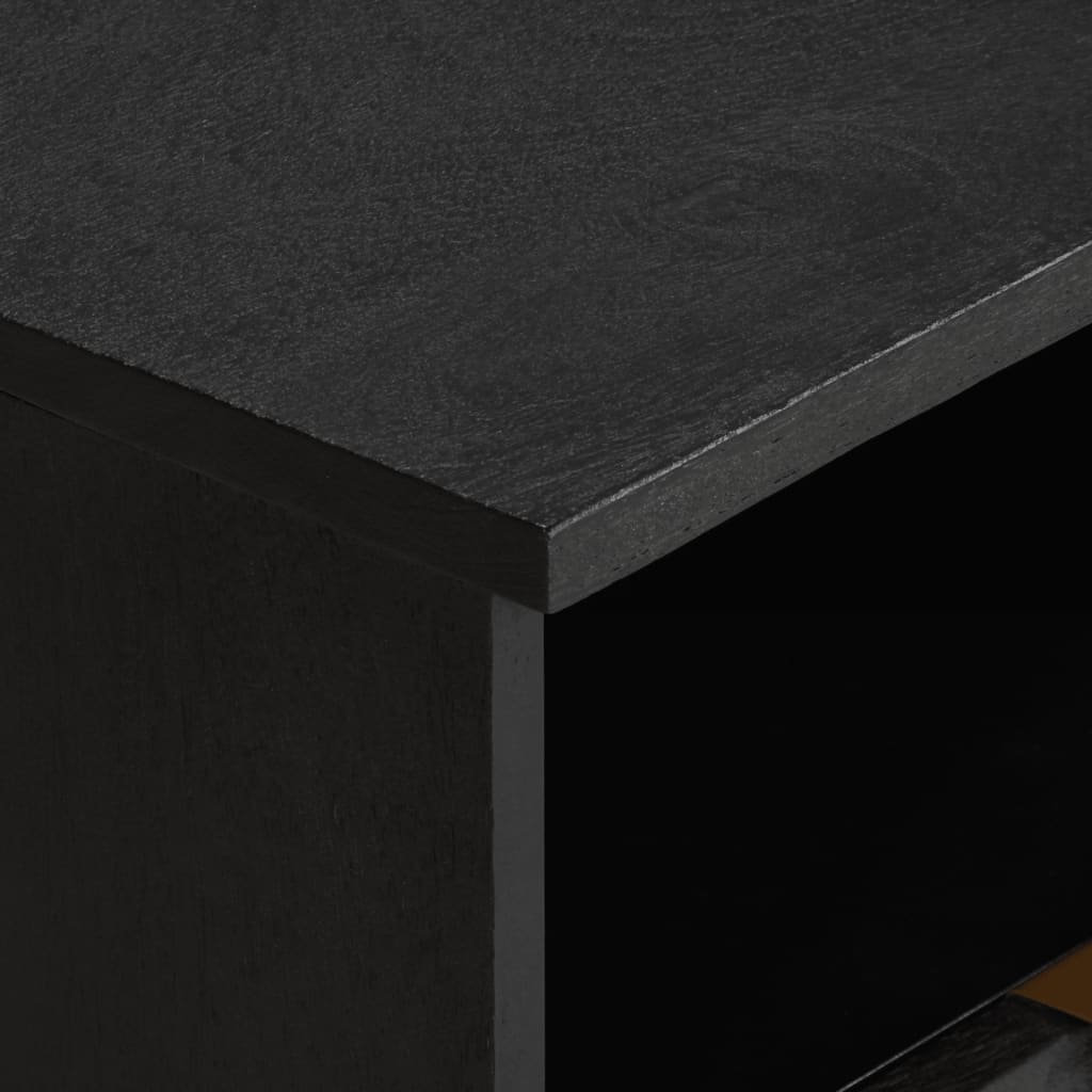 Bedside Cabinet Black 40x33x46 cm Engineered Wood