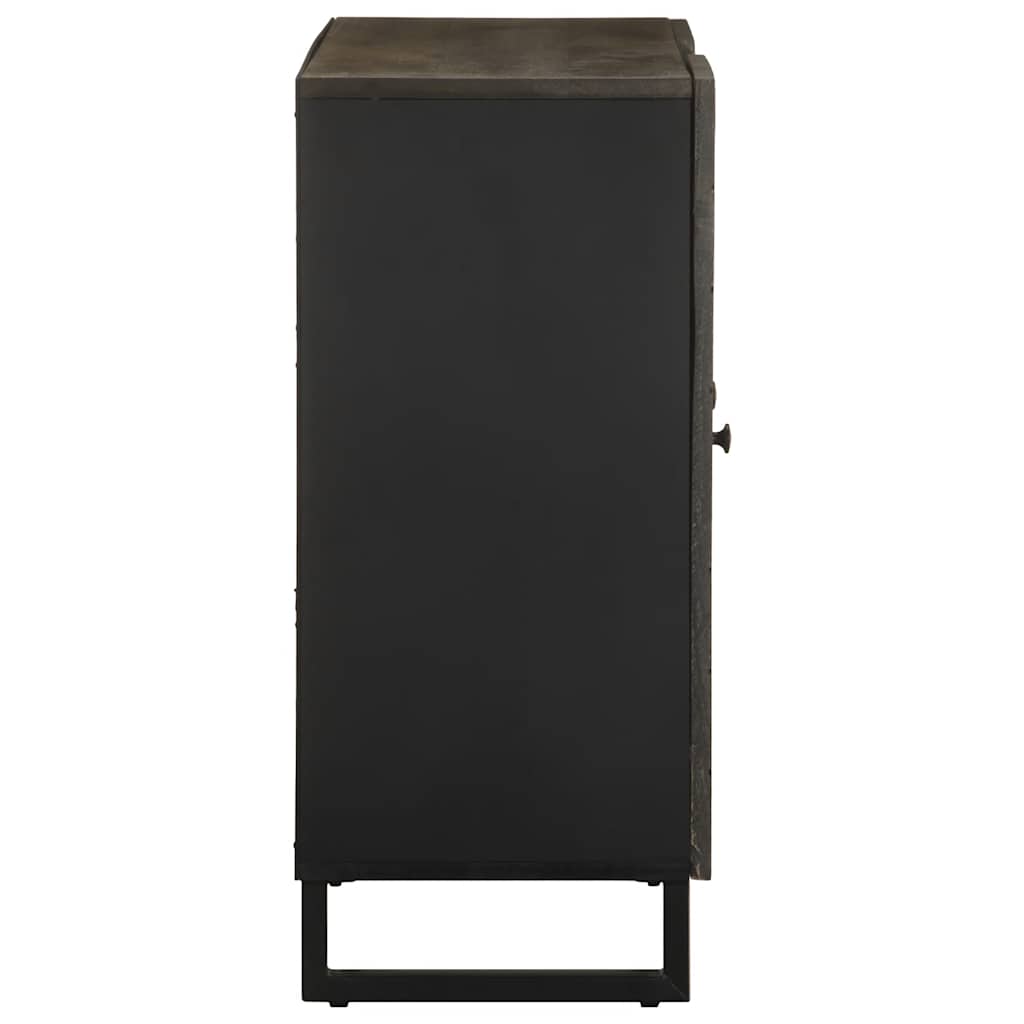 Sideboard Black 90x33x75 cm Solid Wood Mango