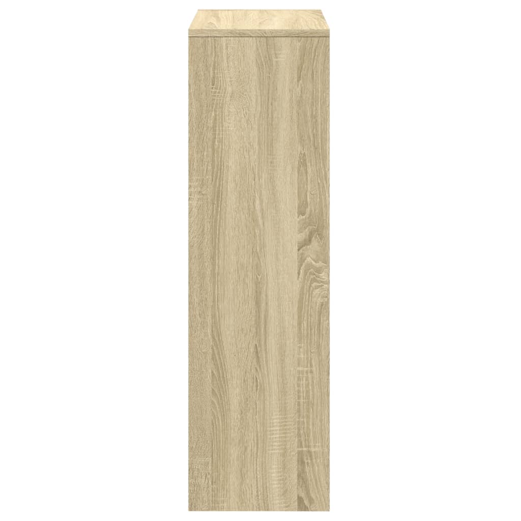 Room Divider Bookcase 3-Tier Sonoma Oak 99x29x99 cm Engineered Wood