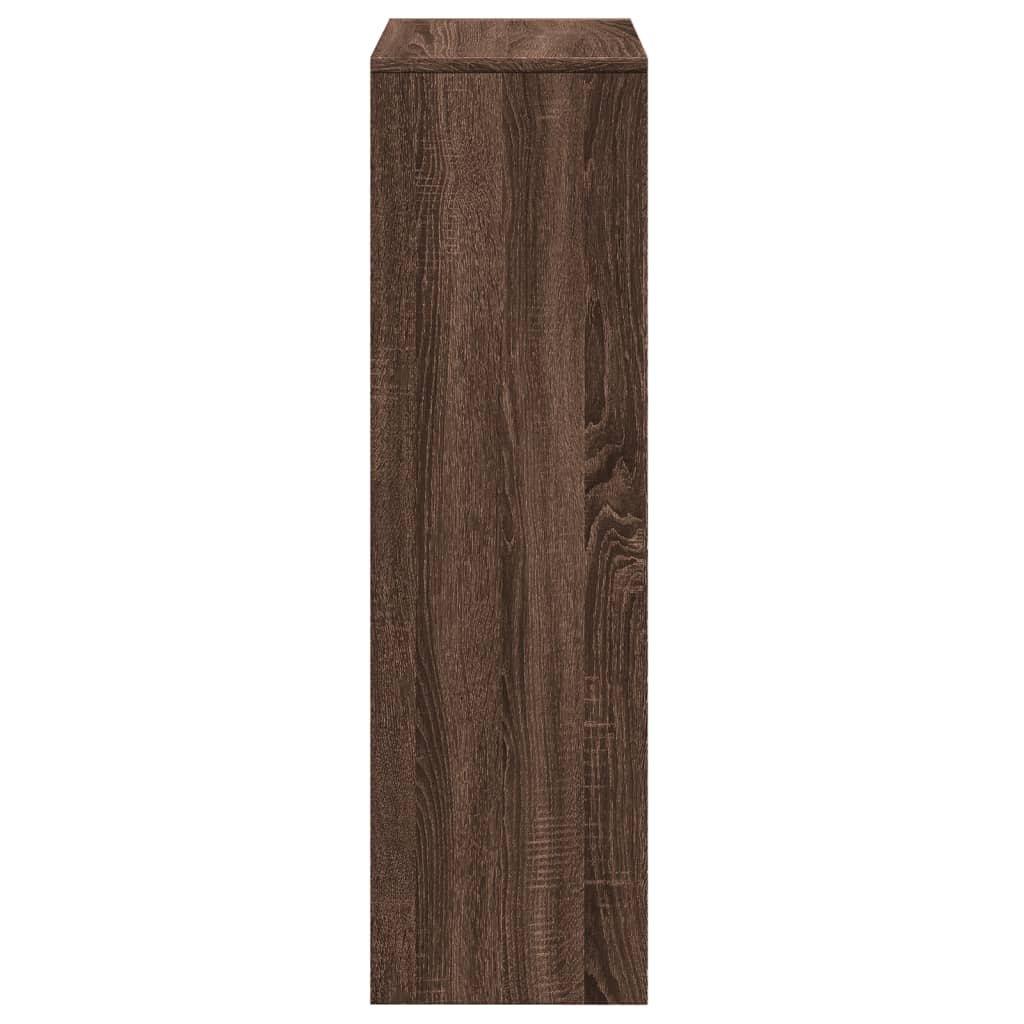 Room Divider Bookcase 3-Tier Brown Oak 99x29x99 cm Engineered Wood