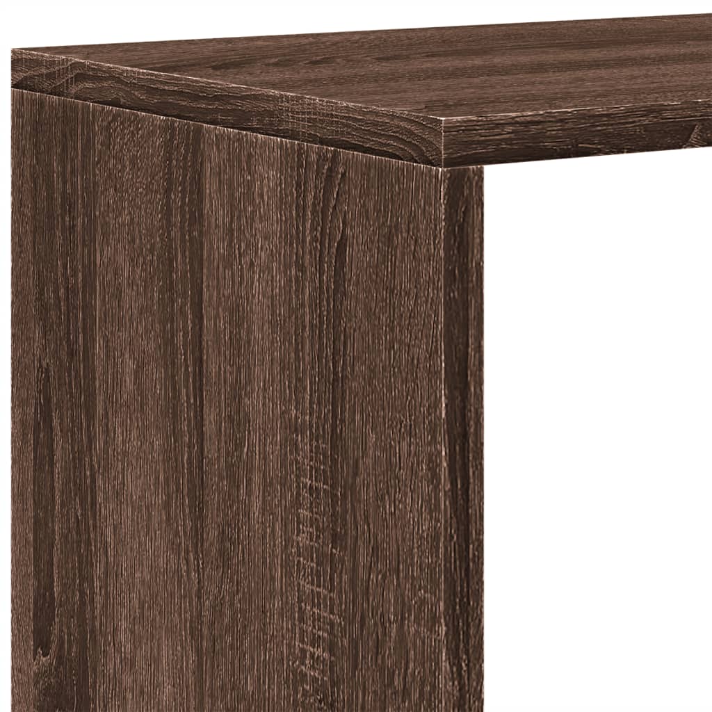 Room Divider Bookcase 3-Tier Brown Oak 99x29x99 cm Engineered Wood