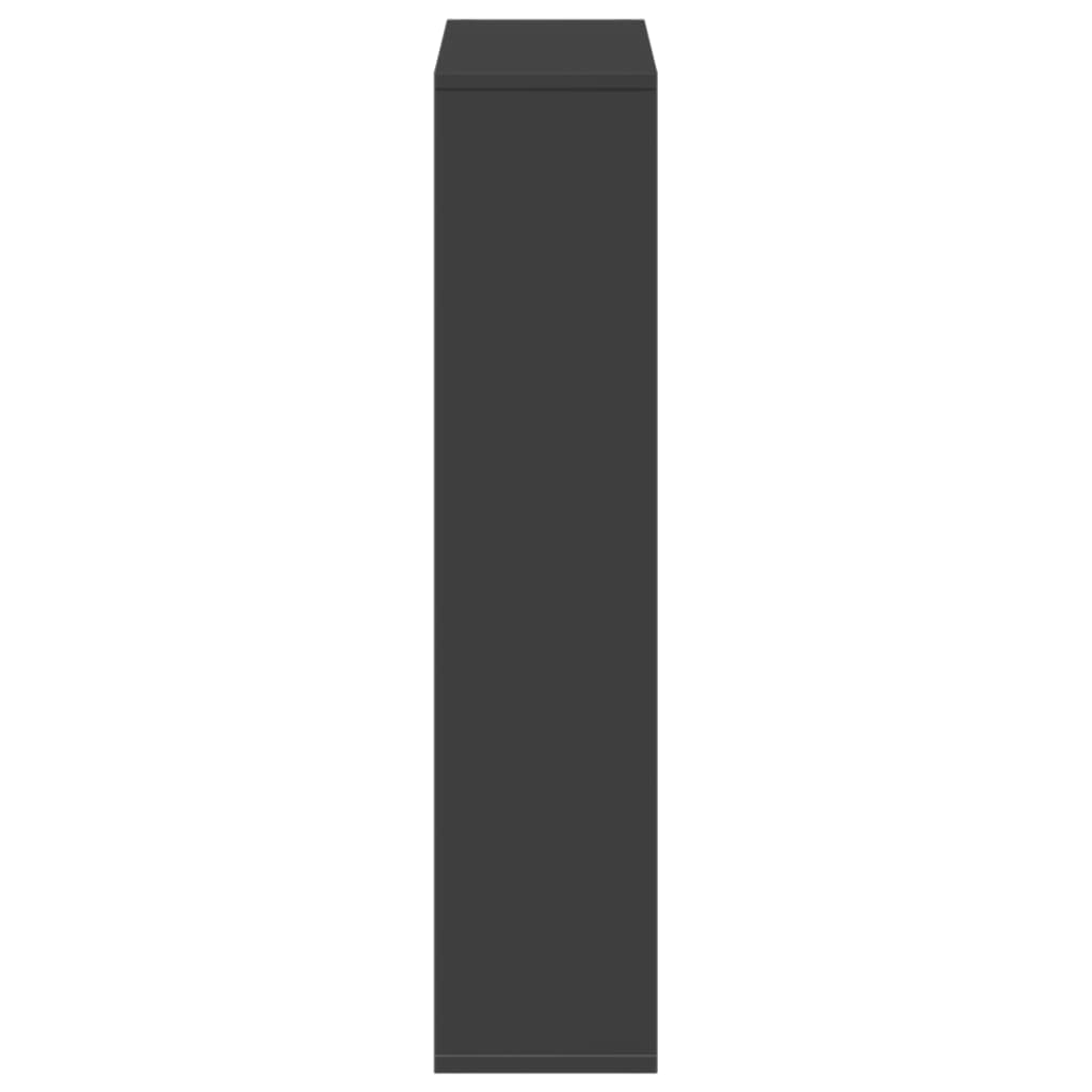 Bookcase Black 63x20x90 cm Engineered Wood