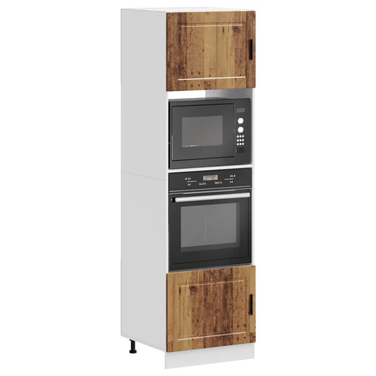 Oven Cabinets 2 pcs Porto Old Wood Engineered Wood