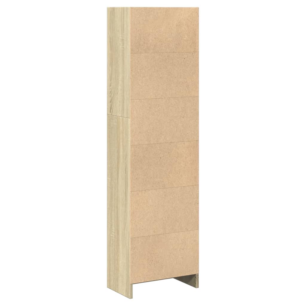 Bookcase Sonoma Oak 40x24x143 cm Engineered Wood