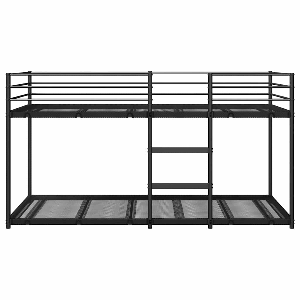 Bunk Bed without Mattress Black 100x190 cm Steel
