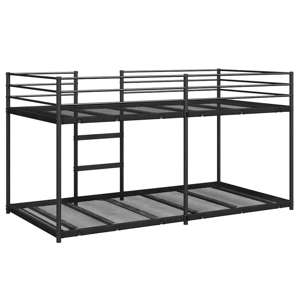 Bunk Bed without Mattress Black 100x190 cm Steel