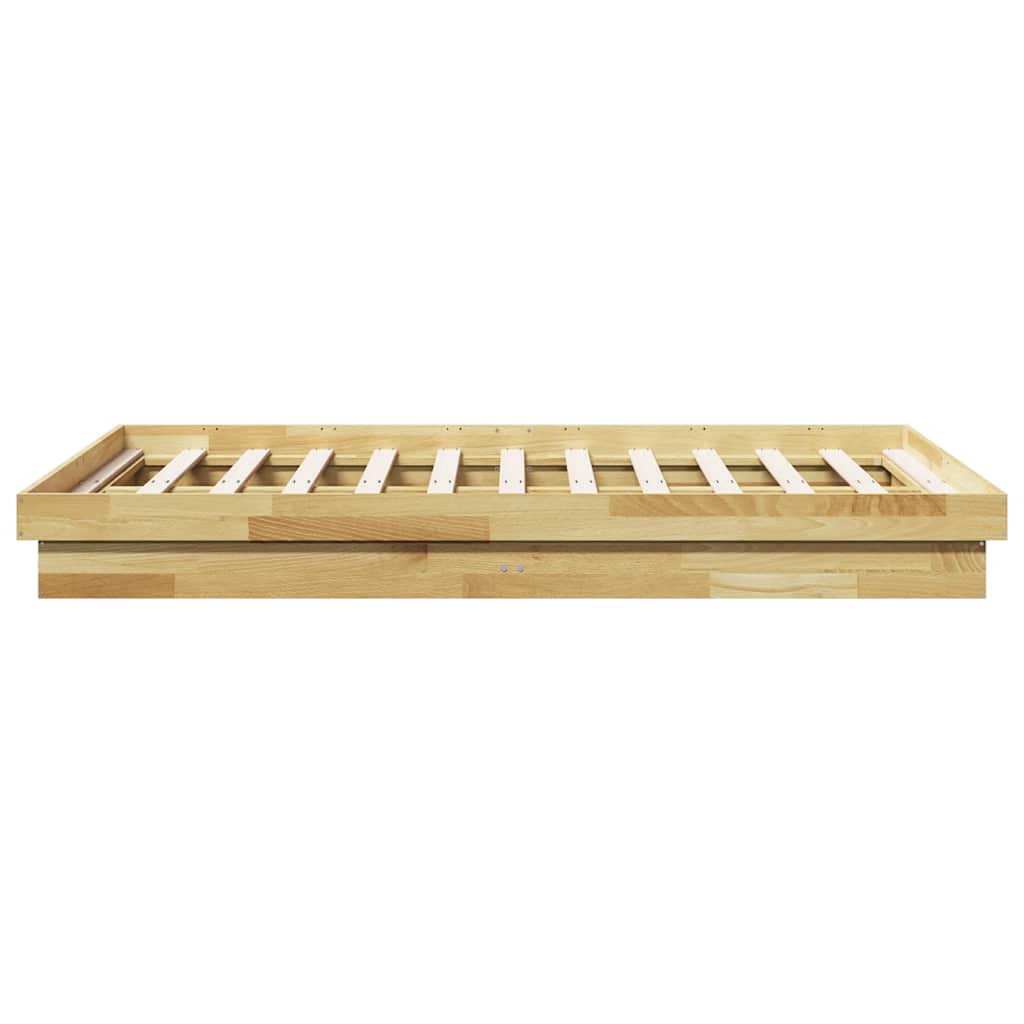 Bed Frame without Mattress 120x200 cm Solid Wood Oak