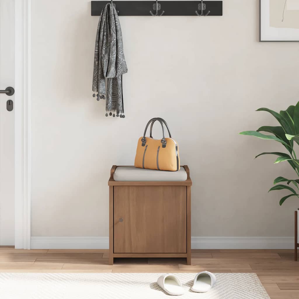 Hallway Bench SANDNES 45x40x50 cm Solid Wood Pine