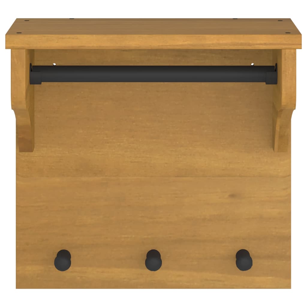 Wall-mounted Coat Rack SANDNES 43x30x42 cm Solid Wood Pine