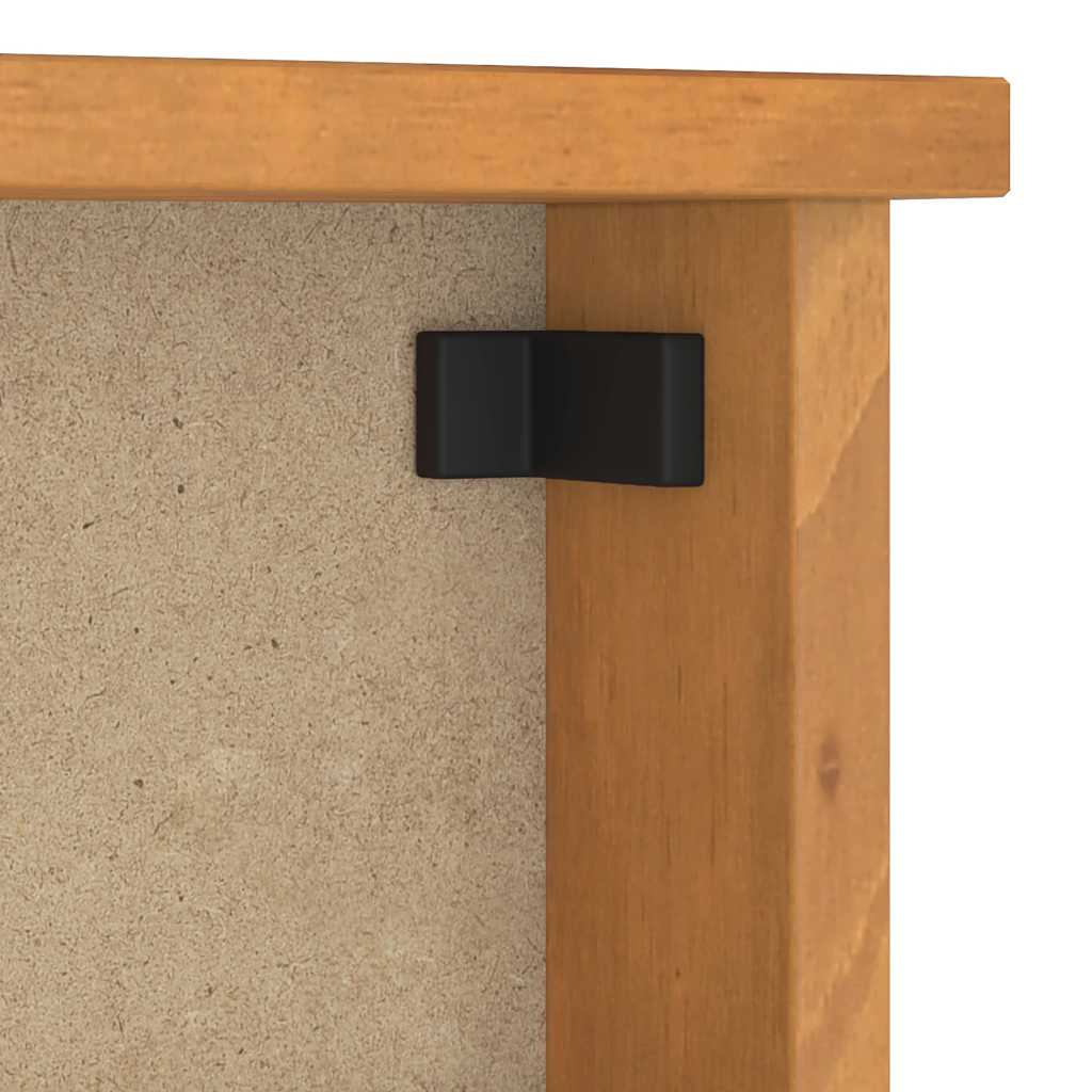 Wall-mounted Coat Rack SANDNES 87x12x35 cm Solid Wood Pine