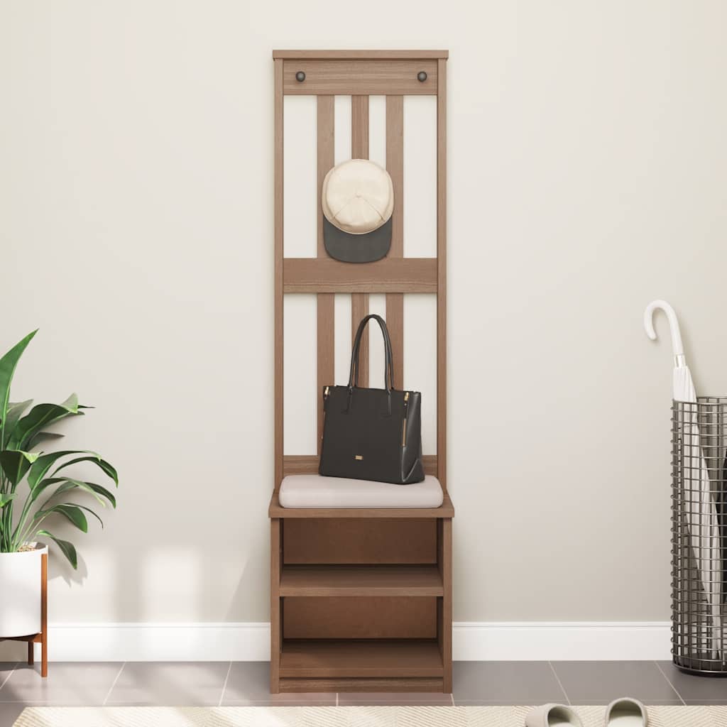 Hall Tree SANDNES 45x40x159.5 cm Solid Wood Pine