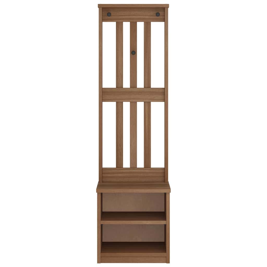 Hall Tree SANDNES 45x40x159.5 cm Solid Wood Pine