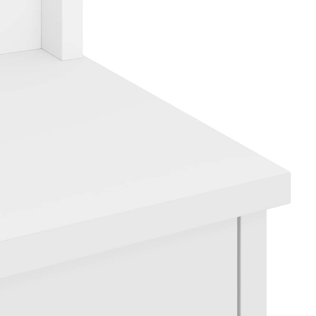 Hall Tree SANDNES White 45x40x159.5 cm Solid Wood Pine