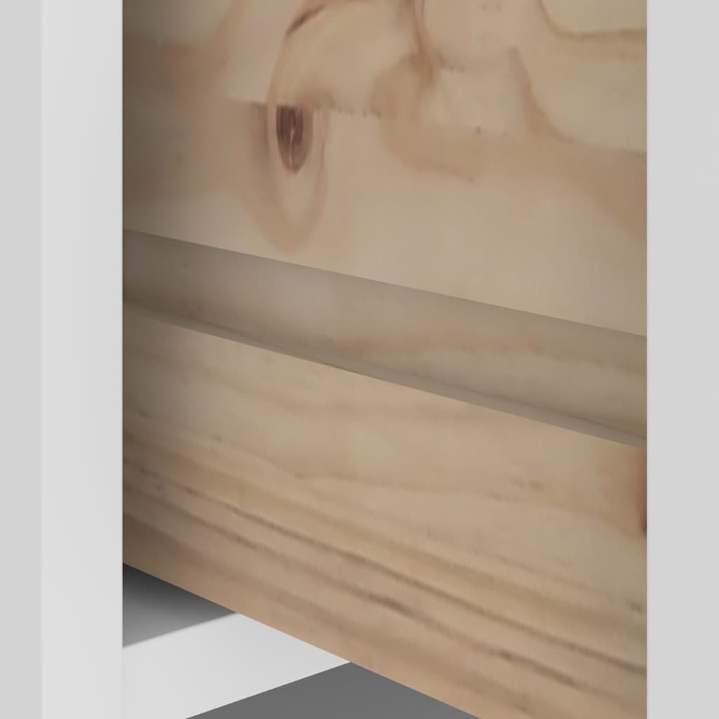 Hall Tree SANDNES White 45x40x159.5 cm Solid Wood Pine