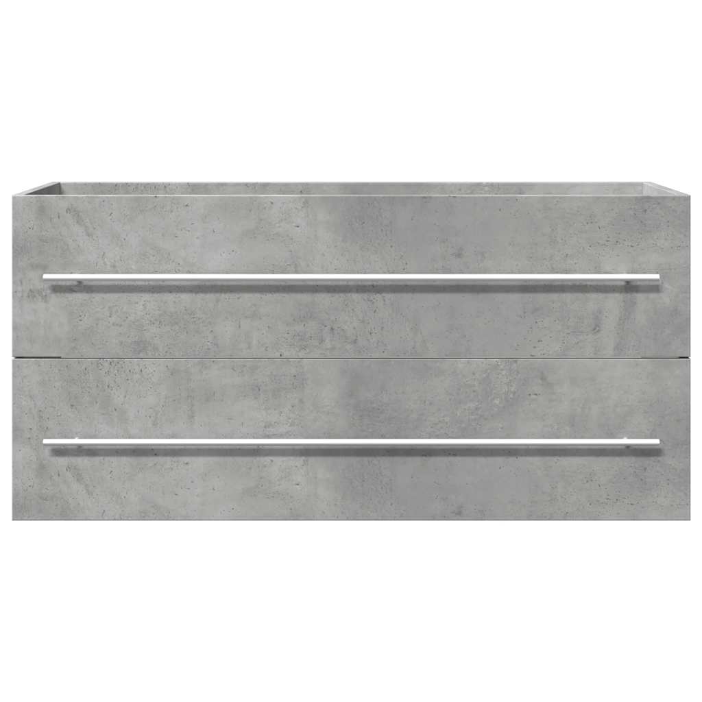 Sink Cabinet Concrete Grey 100x38.5x48 cm Engineered Wood
