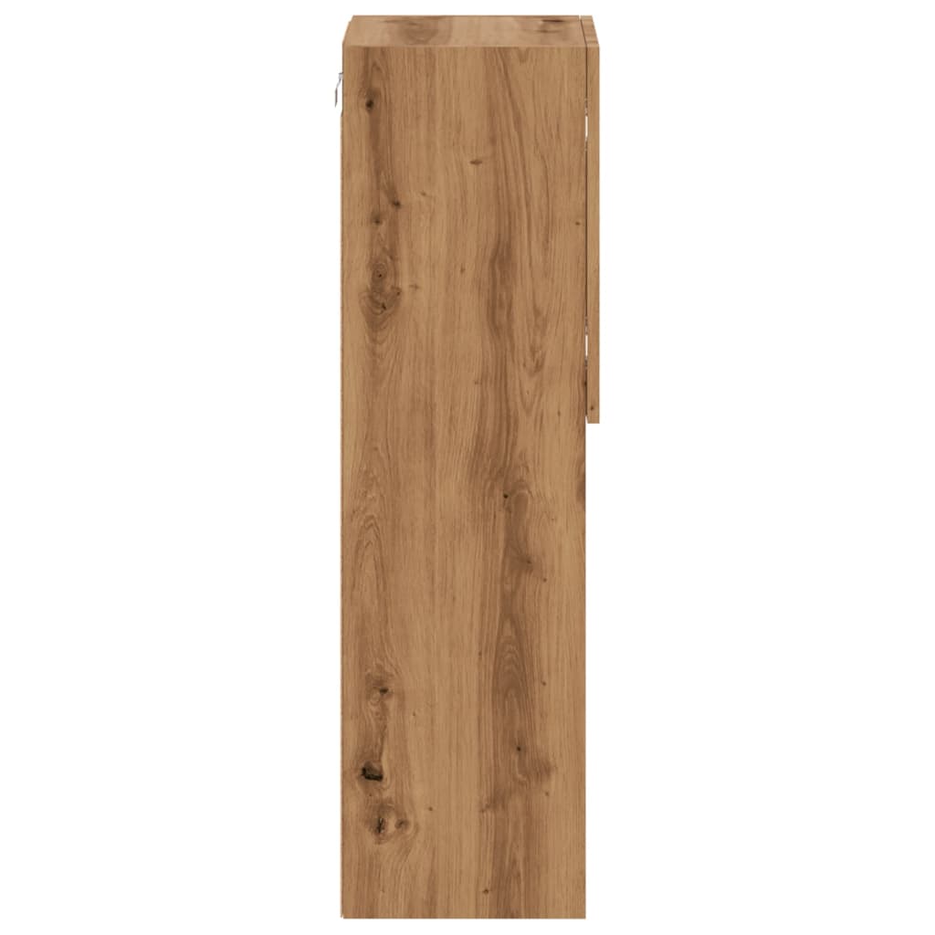 TV Cabinet with LED Lights Artisian Oak 30.5x30x102 cm