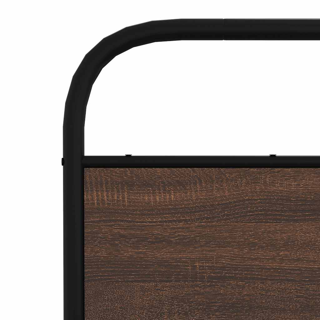 Bed Frame Without Mattress 160x200 cm Brown Oak Engineered Wood
