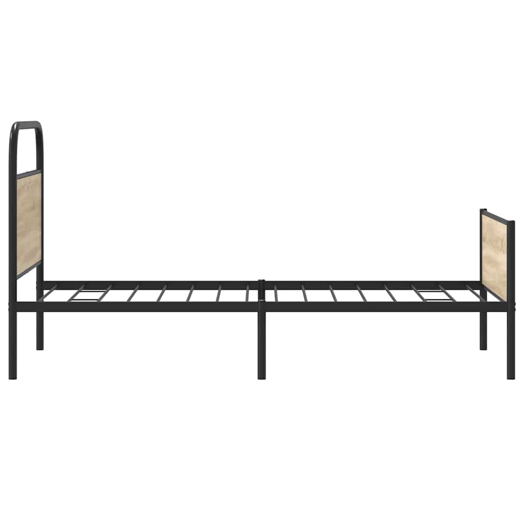 Bed Frame without Mattress 107x203 cm Sonoma Oak Engineered Wood