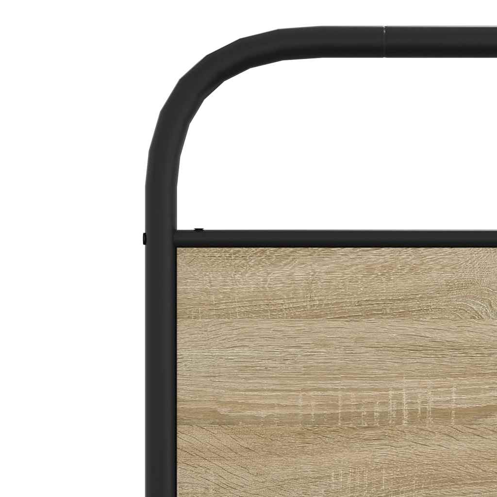 Bed Frame without Mattress 107x203 cm Sonoma Oak Engineered Wood
