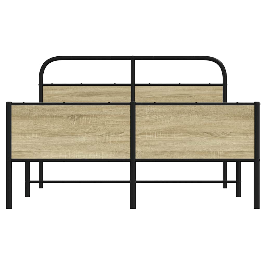 Bed Frame without Mattress 120x200 cm Sonoma Oak Engineered Wood