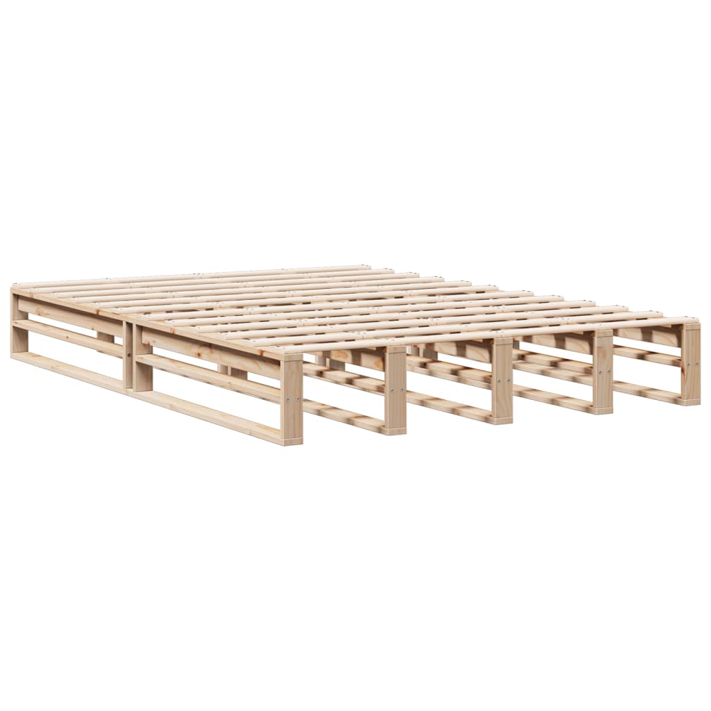 Bookcase Bed without Mattress 140x200 cm Solid Wood Pine